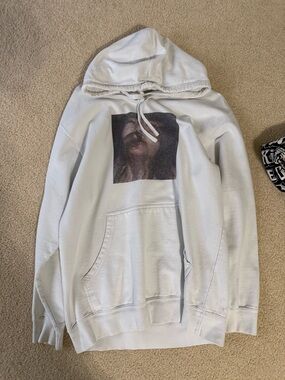 Anti Social Social Club White Graphic Hoodie with Photo Print